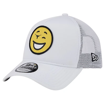 Casquette ajustable de camionneur en mousse Wink Texas Longhorns New Era blanche pour hommes