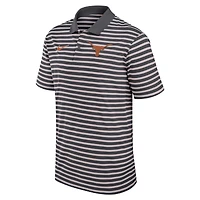 Men's Nike Anthracite/White Texas Longhorns Primetime Victory Striped Dri-FIT Polo