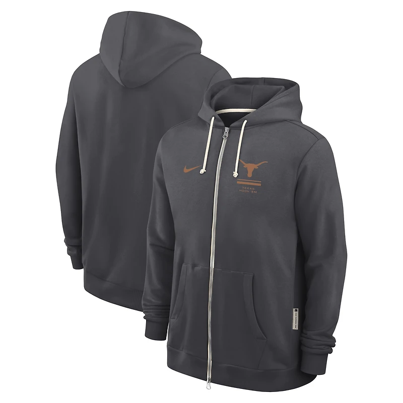 Men's Nike Texas Orange Longhorns 2026 Sideline Standard Issue Dri-FIT Full-Zip Hoodie