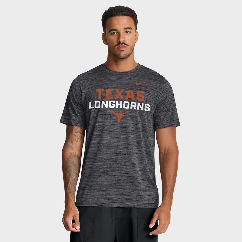 Men's Nike Anthracite Texas Longhorns Campus Center Stack Velocity Dri-FIT T-Shirt