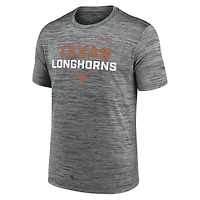 Men's Nike Anthracite Texas Longhorns Campus Center Stack Velocity Dri-FIT T-Shirt
