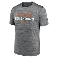 T-shirt Nike anthracite Texas Longhorns Campus Center Stack Velocity Performance pour homme