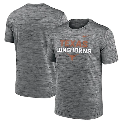 Men's Nike Anthracite Texas Longhorns Campus Center Stack Velocity Dri-FIT T-Shirt