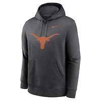 Men's Nike Anthracite Texas Longhorns Primetime Club Fleece Pullover Hoodie