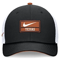 Men's Nike Black/White Texas Longhorns 2024 On Field Swoosh Trucker Adjustable Hat