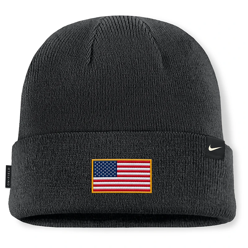 Men's Nike Black Texas Longhorns 2025 Military Appreciation Cuffed Knit Hat
