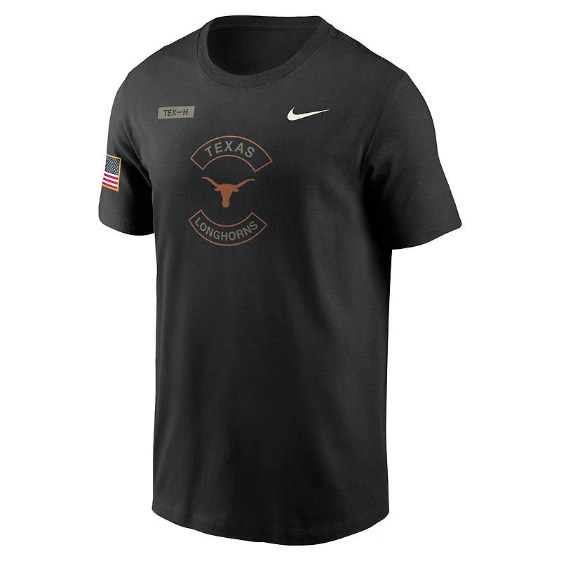 Men's Nike Black Texas Longhorns 2025 Military Appreciation Dri-FIT T-Shirt