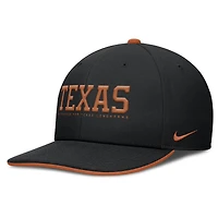 Casquette ajustable Nike noire Texas Longhorns 2025 On-Field Pro Performance pour homme