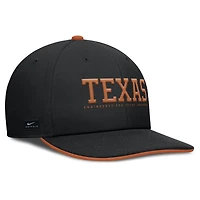 Casquette ajustable Nike noire Texas Longhorns 2025 On-Field Pro Performance pour homme