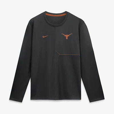 Men's Nike Texas Orange Longhorns 2026 Sideline Coaches UV Dri-FIT Long Sleeve Shirt
