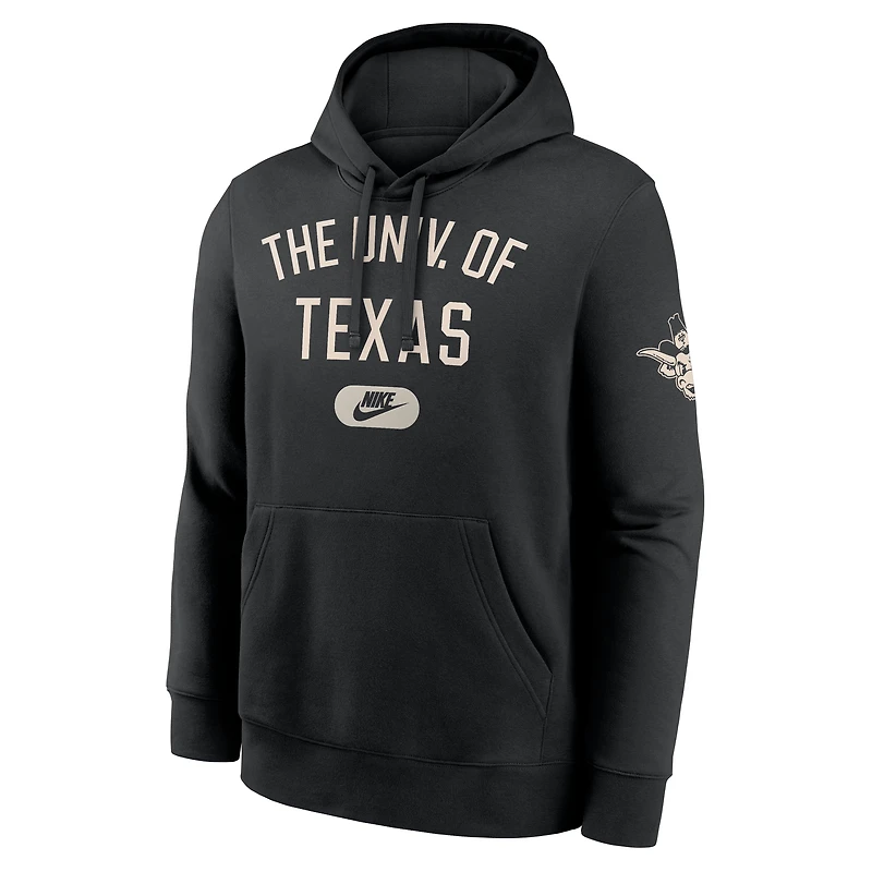 Men's Nike Black Texas Longhorns Club Fleece Fashion Hoodie