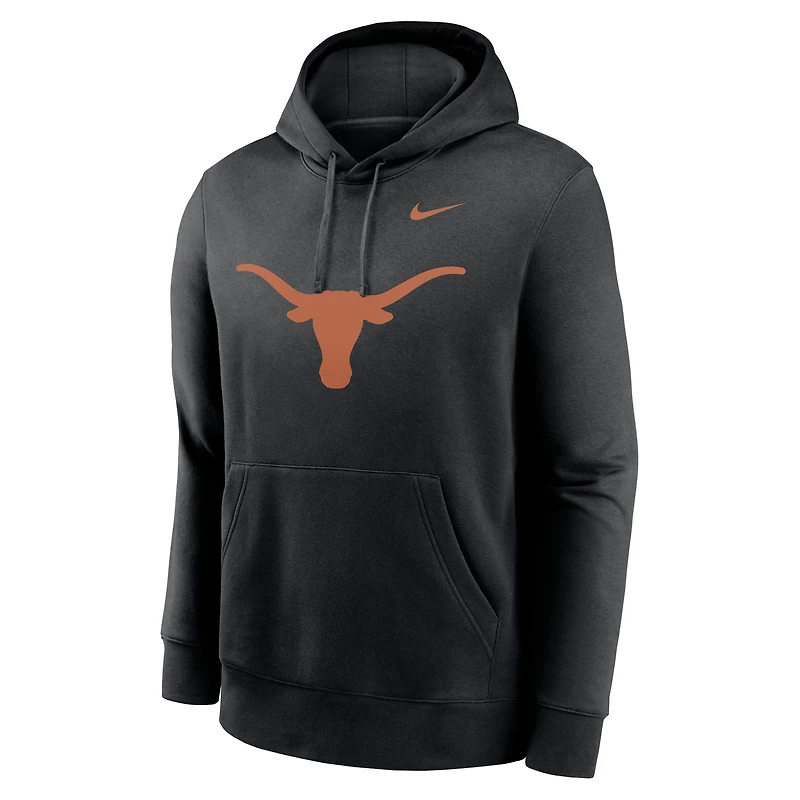 Men's Nike Black Texas Longhorns Primetime Club Fleece Pullover Hoodie