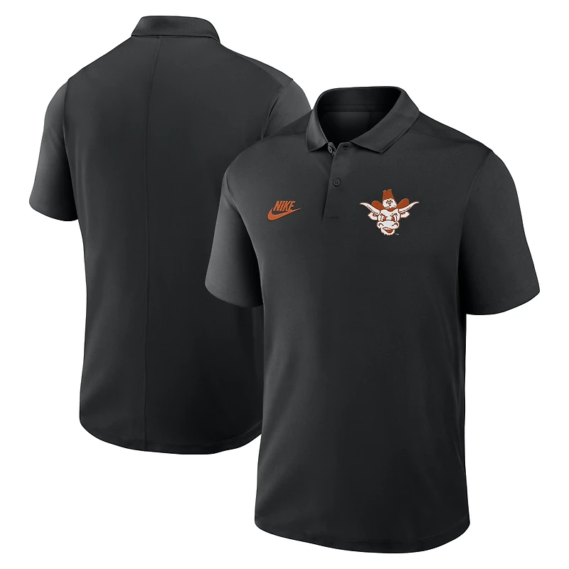 Polo Nike noir Texas Longhorns Primetime Victory Legacy Vault Performance pour homme