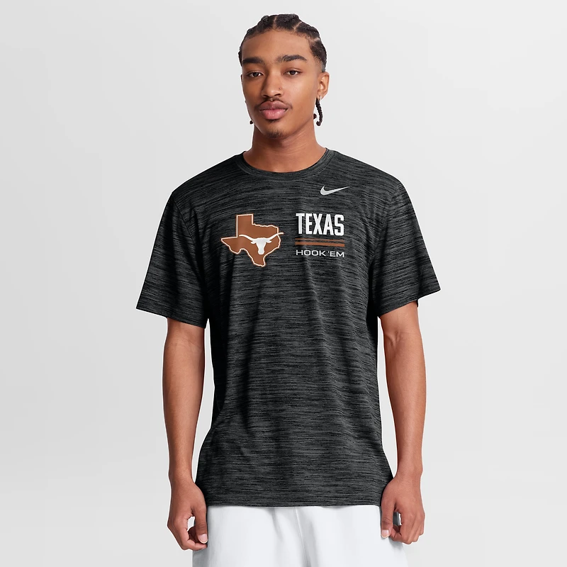 T-shirt Nike Texas Orange Longhorns Sideline Velocity Dri-FIT pour homme