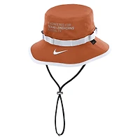 Men's Nike Burnt Orange Texas Longhorns 2025 Sideline Apex Boonie Performance Bucket Hat