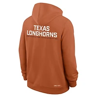 Men's Nike Burnt Orange Texas Longhorns 2025 Sideline Standard Issue Dri-FIT Full-Zip Hoodie