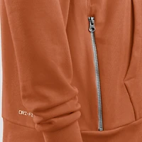 Men's Nike Burnt Orange Texas Longhorns 2025 Sideline Standard Issue Dri-FIT Full-Zip Hoodie