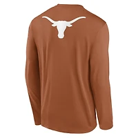 T-shirt à manches longues Nike Texas Longhorns Primetime Campus 2-Hit Legend Dri-FIT orange brûlé pour homme