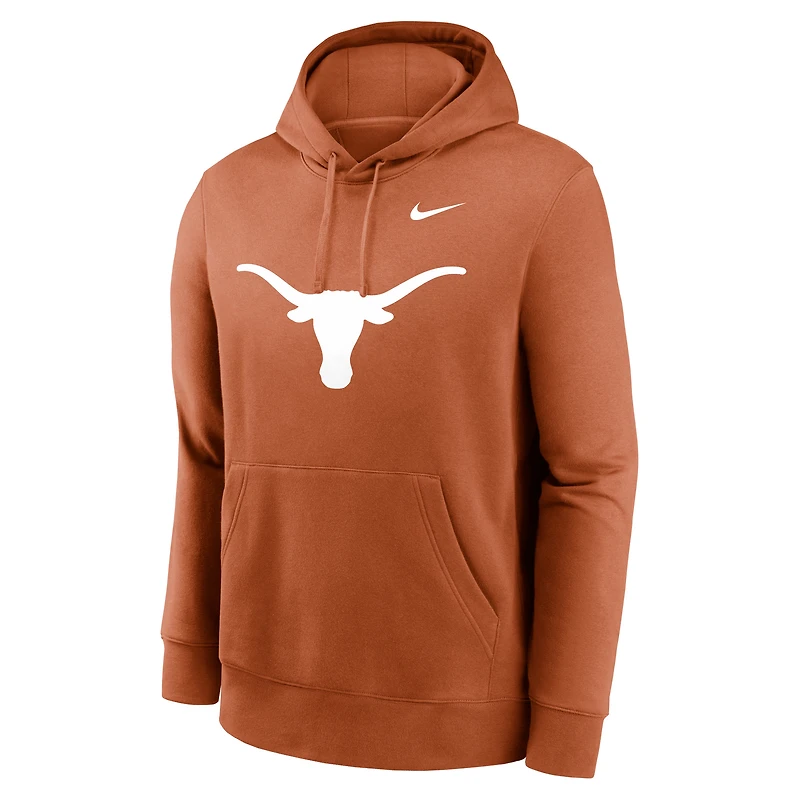 Men's Nike Burnt Orange Texas Longhorns Primetime Club Fleece Pullover Hoodie