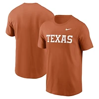 T-shirt Nike orange brûlé Texas Longhorns Primetime Wordmark pour homme