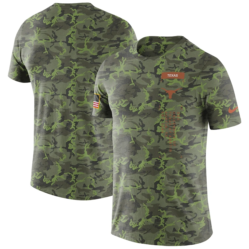 T-shirt Nike camouflage Texas Longhorns Military Dri-FIT pour homme