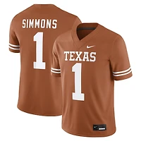 Maillot de football américain Nike Colin Simmons Texas Orange Longhorns pour homme