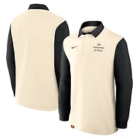 Maillot de rugby à manches longues Nike pour homme, couleur crème/noir
