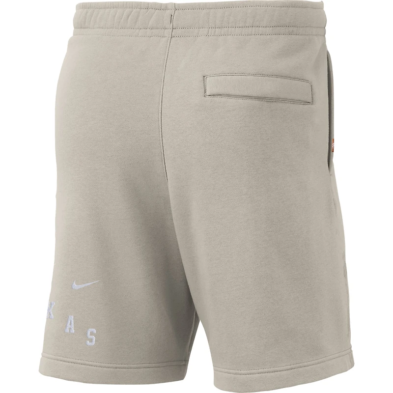 Men's Nike Cream Texas Longhorns Fleece Shorts