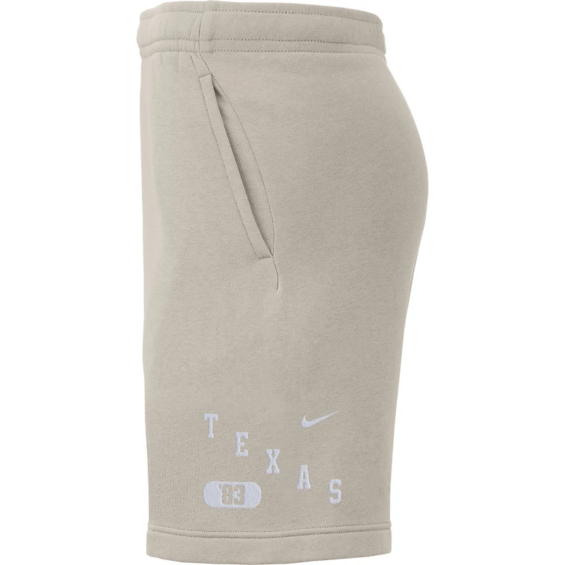 Men's Nike Cream Texas Longhorns Fleece Shorts