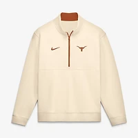 Pull-over à demi-zip en polaire Nike Texas Orange Longhorns Primetime Club pour homme