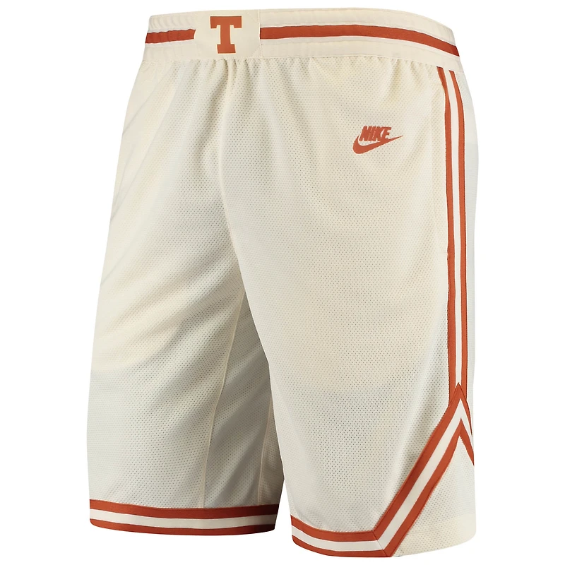 Short de basket-ball Nike Texas Longhorns Retro Replica Performance crème pour homme