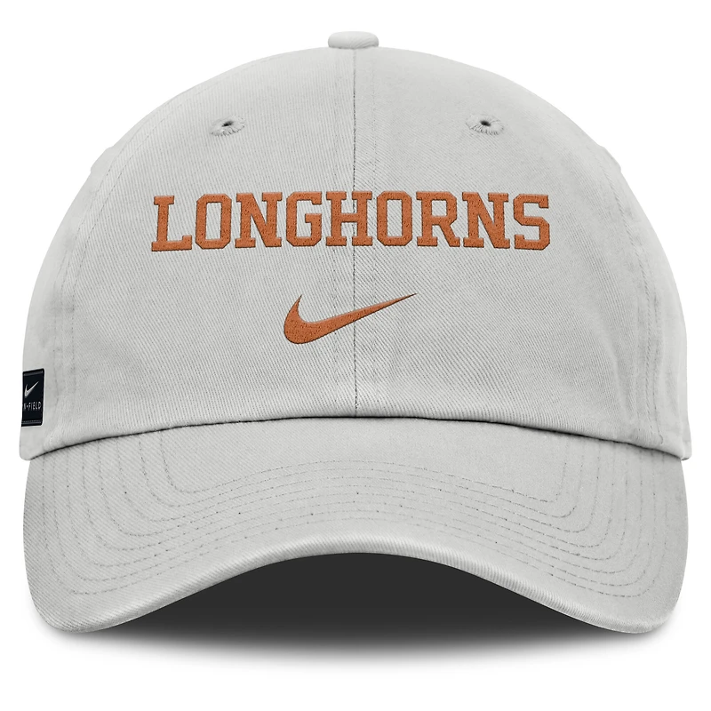 Casquette ajustable Nike grise Texas Longhorns 2025 On-Field Gameday Club pour homme