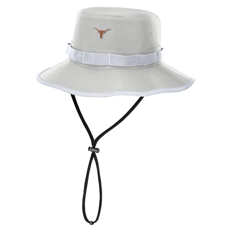 Bob Nike gris Texas Longhorns 2025 Sideline Apex Boonie Performance pour homme