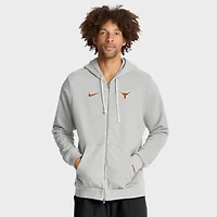 Sweat à capuche Nike gris Texas Longhorns 2025 Sideline Standard Issue Dri-FIT pour homme avec fermeture éclair intégrale