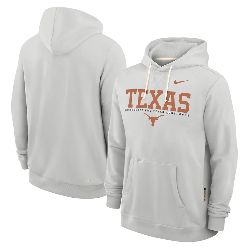 Men's Nike Gray Texas Longhorns 2025 Sideline Standard Issue Dri-FIT Hoodie