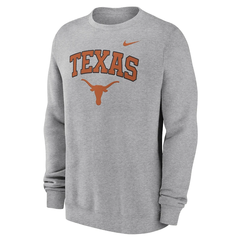 Men's Nike Gray Texas Longhorns Arch Pullover Sweatshirt