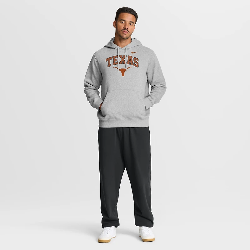 Sweat à capuche Nike gris Texas Longhorns Club Fleece Arch pour homme