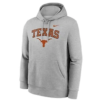 Sweat à capuche Nike gris Texas Longhorns Club Fleece Arch pour homme