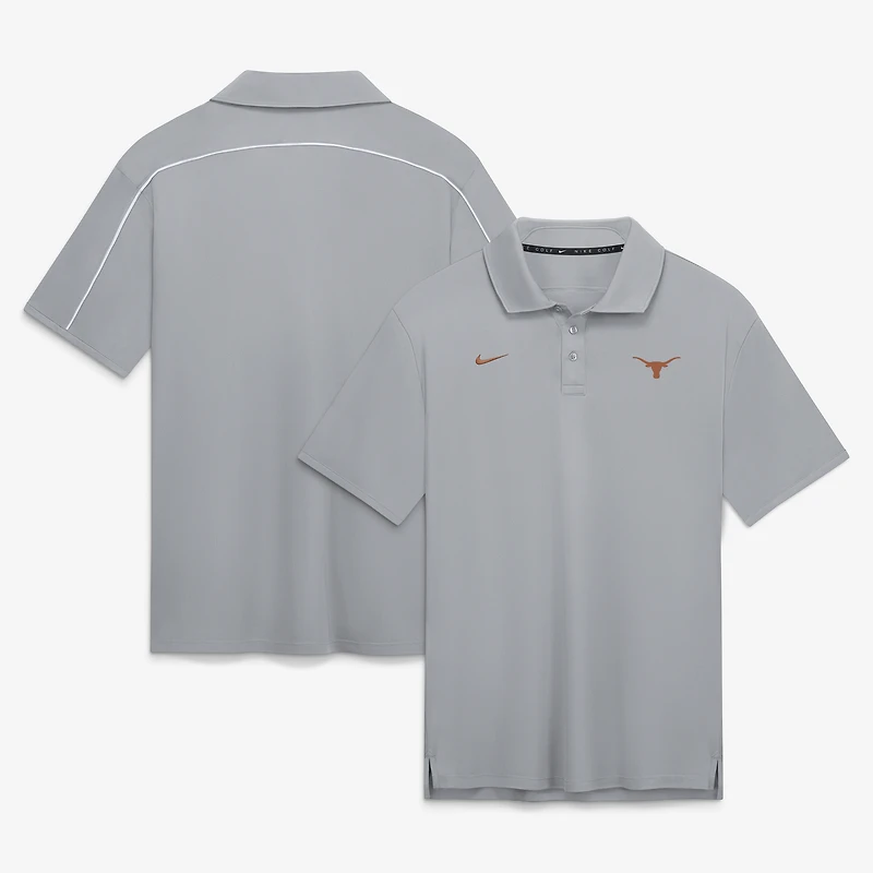 Polo Nike gris Texas Longhorns pour homme, technologie Dri-FIT