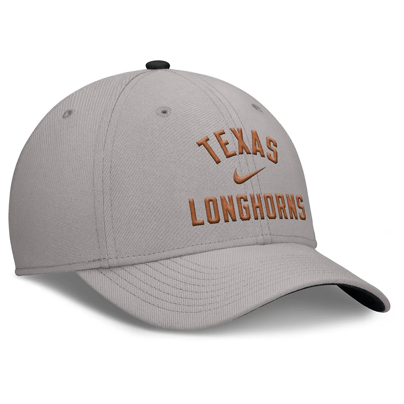 Casquette Nike grise Texas Longhorns Rise Prep Performance Flex pour homme