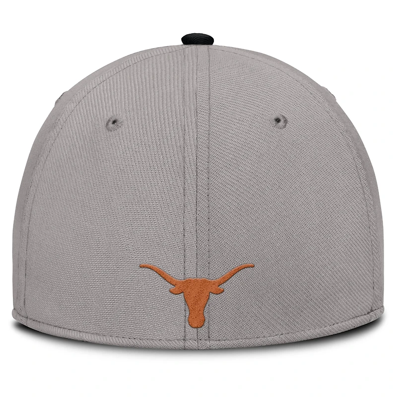 Casquette Nike grise Texas Longhorns Rise Prep Performance Flex pour homme
