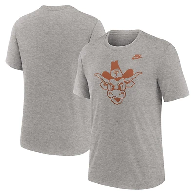 Men's Nike Heather Gray Texas Longhorns Blitz Legacy Primary Tri-Blend T-Shirt
