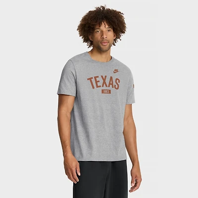 Men's Nike Heather Gray Texas Longhorns Legacy Arch T-Shirt
