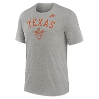 T-shirt Nike gris chiné Texas Longhorns Legacy Arch Tri-Blend pour homme