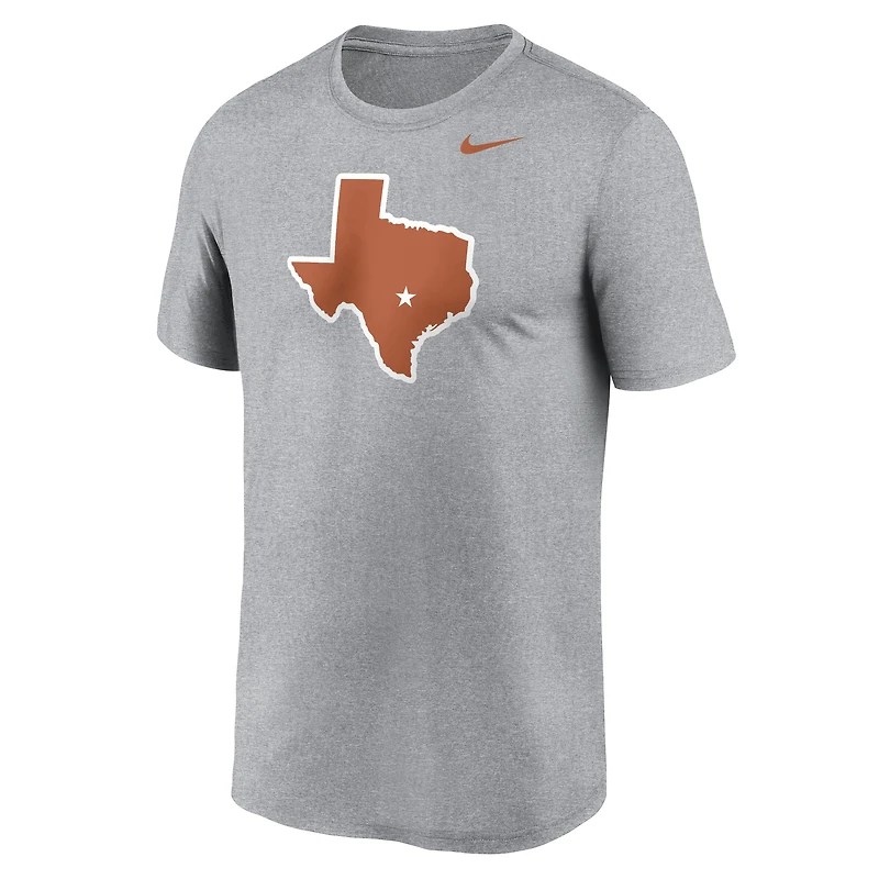 Men's Nike Heather Gray Texas Longhorns Primetime Legend Alternate Logo T-Shirt