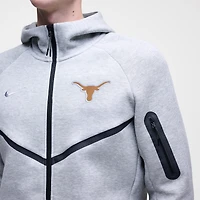 Men's Nike Heather Gray Texas Longhorns Tech Fleece Full-Zip Windrunner Hoodie