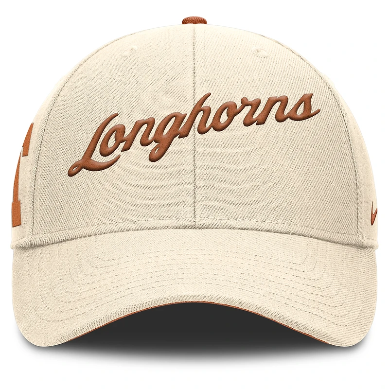 Casquette ajustable Nike Natural Texas Longhorns Primetime Rise pour homme