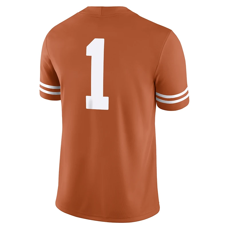 Maillot de match Nike #1 Texas Orange Longhorns pour homme