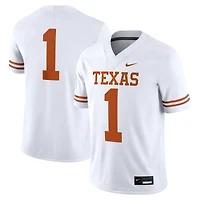 Men's Nike #1 White Texas Longhorns Game Jersey