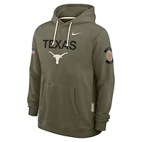 Men's Nike Olive Texas Longhorns 2025 Military Appreciation Standard Issue Dri-FIT Hoodie